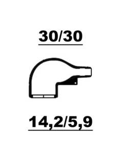 Raychem 90 Gjuten Krympslang 30/30 - 14,2/5,9