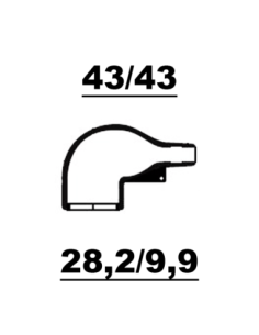 Raychem 90 Gjuten Krympslang 43/43 - 28,2/9,9