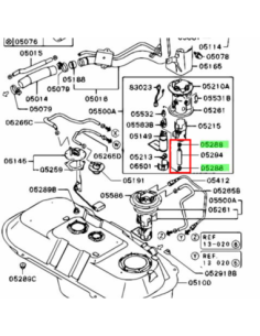 Packning, Bränslepump EVO 5/6/7/8/9/10 2