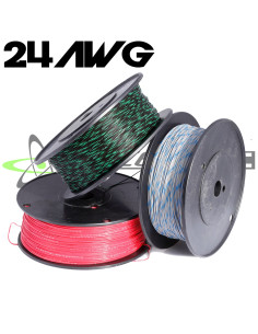 24 AWG M22759/32 Tefzel Wire (Gray w/ Stripe) 2