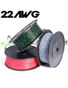 22 AWG M22759/32 Tefzel Wire (Black w/ Stripe) 2