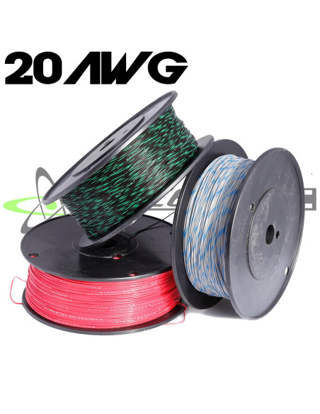 20 AWG M22759/32 Tefzel Wire (Black w/ Stripe)