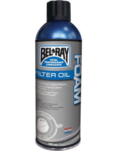 BEL-RAY FOAM FILTER OIL SPRAY 400ml