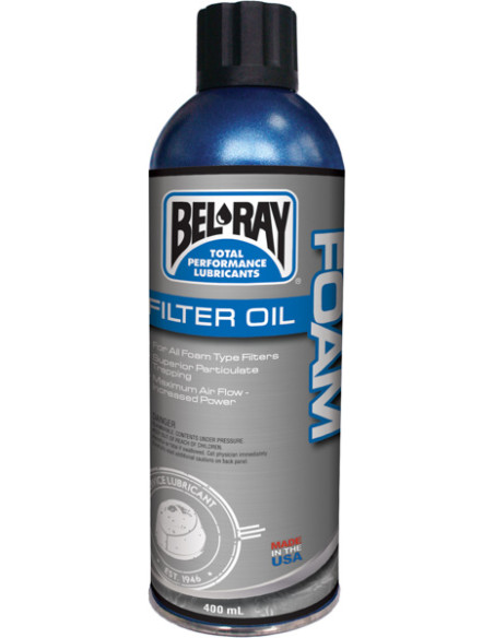 BEL-RAY FOAM FILTER OIL SPRAY 400ml