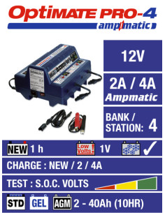OPTIMATE PRO 4 BATTERILADDARE 2