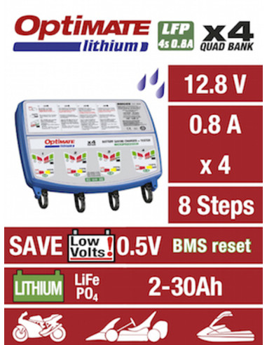 OPTIMATE LITHIUM 4-BANK 12Vx4