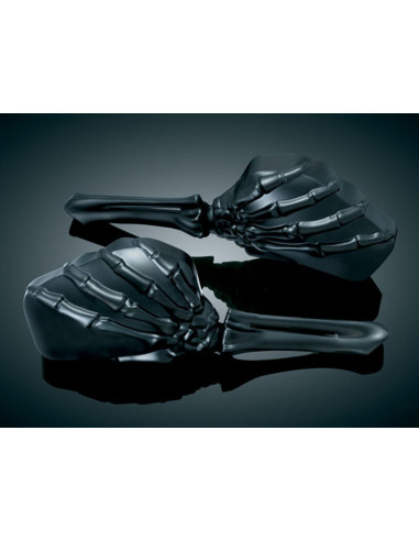 SKELETON HAND MIRRORS BLK HEAD