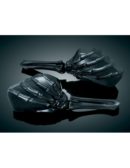 SKELETON HAND MIRRORS BLK HEAD