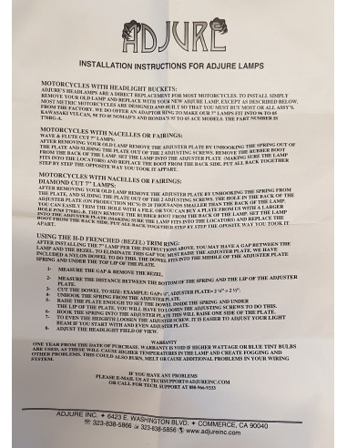 HEADLIGHT, 7 SKULL *B*