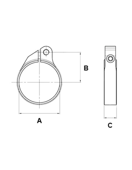 Clamp, fork leg 53.5****