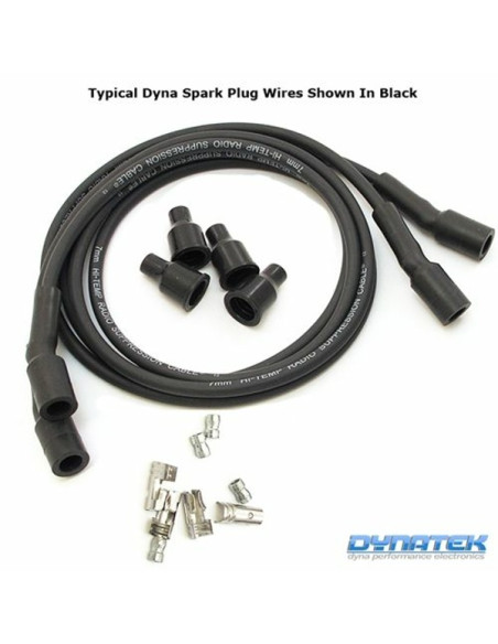 DYNA TÄNDKABEL SET 7MM GRAFIT SVART